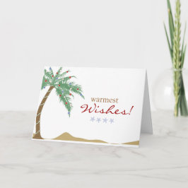 Weihnachtswärme wünscht Palm Tree Gruß Feiertagskarte