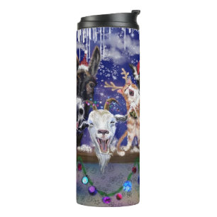 Weihnachtswärmer mit Funny Animal Party Thermosbecher