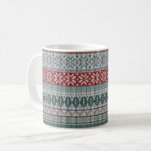 Weihnachtswarmes Stricken Kaffeetasse
