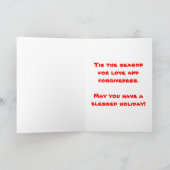 WeihnachtsWaschbär - Gruß-Karte Feiertagskarte (Innenseite)