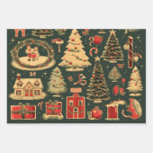 Weihnachtswaschpapier - Flachblatt Set 1 Geschenkpapier Set (Vorderseite 2)