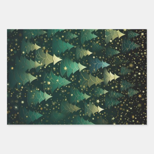 Weihnachtswaschpapier - Flachblatt Set 3 Geschenkpapier Set (Vorderseite 2)