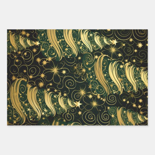 Weihnachtswaschpapier - Flachblatt Set 3 Geschenkpapier Set (Vorderseite)