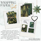 Weihnachtswaschpapier - Flachblatt Set 3 Geschenkpapier Set