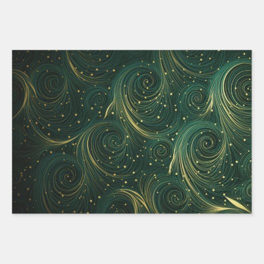 Weihnachtswaschpapier - Flachblatt Set 4 Geschenkpapier Set (Vorderseite 2)