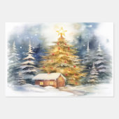 Weihnachtswaschpapier - Flachblatt Set 4 Geschenkpapier Set (Vorderseite)