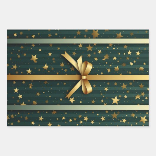 Weihnachtswaschpapier - Flachblatt Set 5 Geschenkpapier Set (Vorderseite)