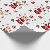 Weihnachtswaschpapier Santa Geschenkpapier (Ecke)