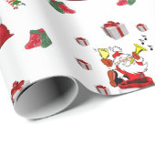 Weihnachtswaschpapier Santa Geschenkpapier (Rolleneckpunkt)