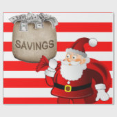 Weihnachtswaschpapier Santa Geschenkpapier (Flach)