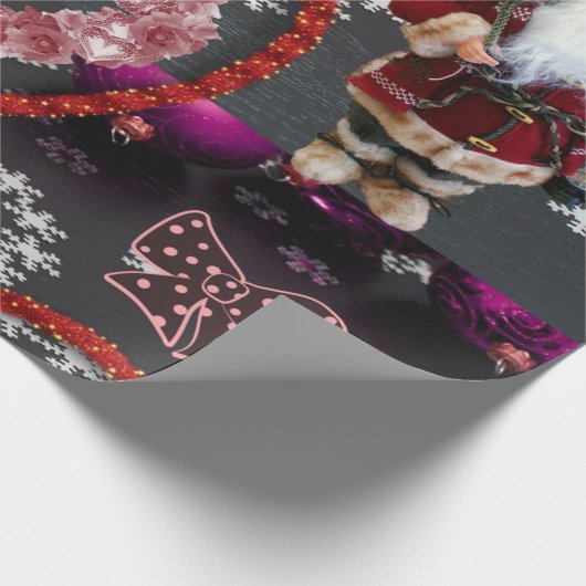 Weihnachtswaschpapier Santa Geschenkpapier (Ecke)