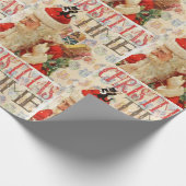 Weihnachtswaschpapier Santa Geschenkpapier (Ecke)