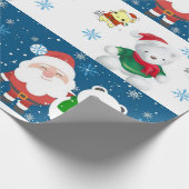 Weihnachtswaschpapier Santa Geschenkpapier (Ecke)