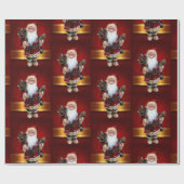 Weihnachtswaschpapier Santa Geschenkpapier (Flach)