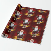 Weihnachtswaschpapier Santa Geschenkpapier (Ungerollt)