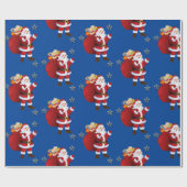 Weihnachtswaschpapier Santa Geschenkpapier (Flach)