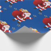 Weihnachtswaschpapier Santa Geschenkpapier (Ecke)