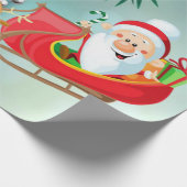 Weihnachtswaschpapier Santa Geschenkpapier (Ecke)