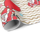 Weihnachtswaschpapier Santa Geschenkpapier (Rolleneckpunkt)