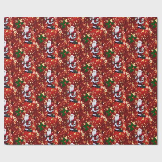 Weihnachtswaschpapier Santa Geschenkpapier (Flach)