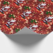 Weihnachtswaschpapier Santa Geschenkpapier (Ecke)