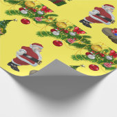 Weihnachtswaschpapier Santa Geschenkpapier (Ecke)