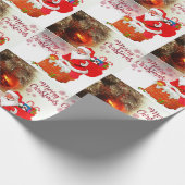 Weihnachtswaschpapier Santa Geschenkpapier (Ecke)