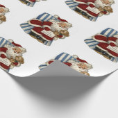 Weihnachtswaschpapier Santa Geschenkpapier (Ecke)