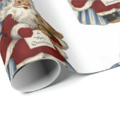 Weihnachtswaschpapier Santa Geschenkpapier (Rolleneckpunkt)