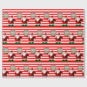 Weihnachtswaschpapier Santa Geschenkpapier (Flach)