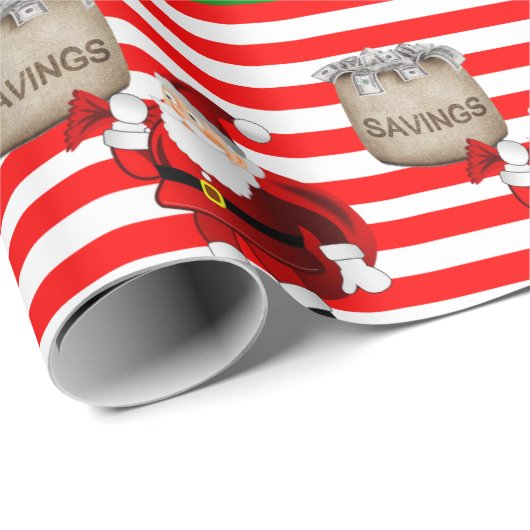 Weihnachtswaschpapier Santa Geschenkpapier (Rolleneckpunkt)