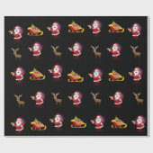 Weihnachtswaschpapier Santa Geschenkpapier (Flach)