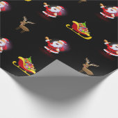 Weihnachtswaschpapier Santa Geschenkpapier (Ecke)