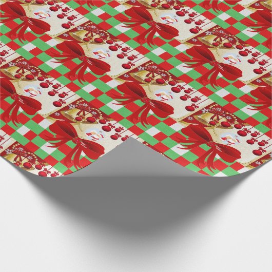 Weihnachtswaschpapier Santa Geschenkpapier (Ecke)