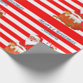 Weihnachtswaschpapier Santa Geschenkpapier (Ecke)