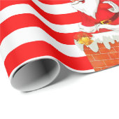Weihnachtswaschpapier Santa Geschenkpapier (Rolleneckpunkt)