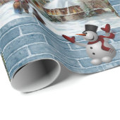 Weihnachtswaschpapier Santa Geschenkpapier (Rolleneckpunkt)