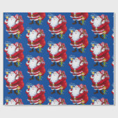Weihnachtswaschpapier Santa Geschenkpapier (Flach)