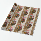 Weihnachtswaschpapier Santa Geschenkpapier (Ungerollt)