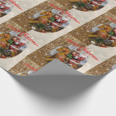 Weihnachtswaschpapier Santa Geschenkpapier (Ecke)