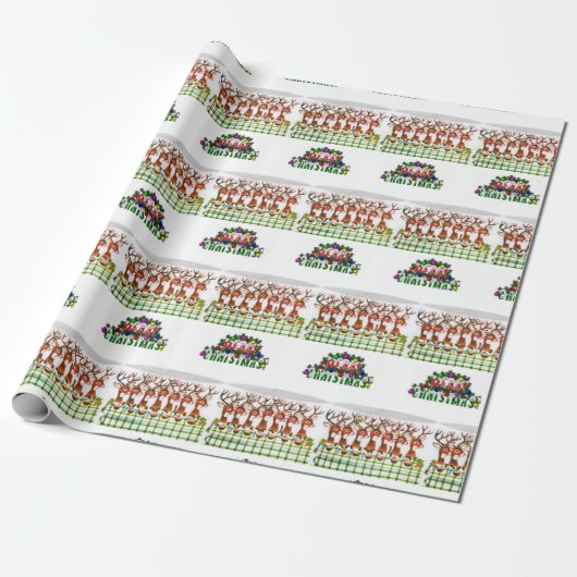 Weihnachtswaschpapier Santa Geschenkpapier (Ungerollt)