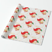 Weihnachtswaschpapier Santa Geschenkpapier (Ungerollt)