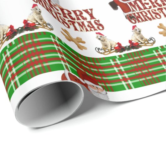 Weihnachtswaschpapier Santa Geschenkpapier (Rolleneckpunkt)