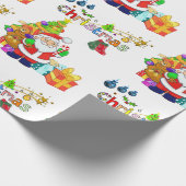 Weihnachtswaschpapier Santa Geschenkpapier (Ecke)