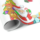 Weihnachtswaschpapier Santa Geschenkpapier (Rolleneckpunkt)