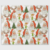 Weihnachtswaschpapier Santa Geschenkpapier (Flach)