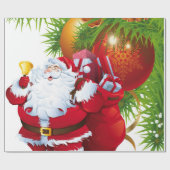 Weihnachtswaschpapier Santa Geschenkpapier (Flach)
