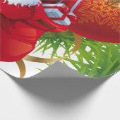Weihnachtswaschpapier Santa Geschenkpapier (Ecke)