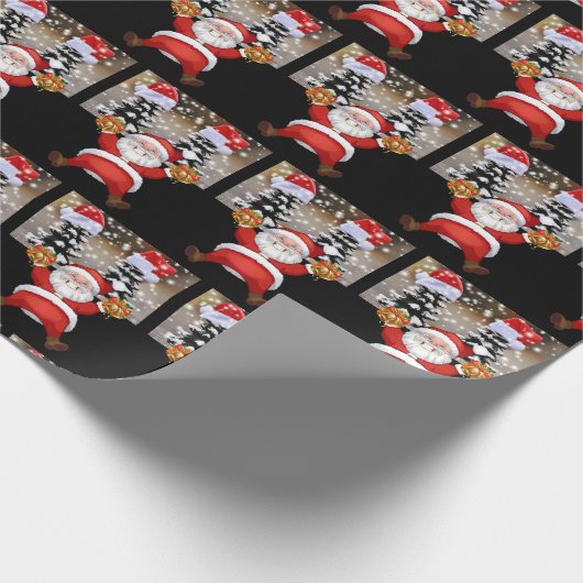 Weihnachtswaschpapier Santa Geschenkpapier (Ecke)