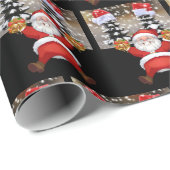 Weihnachtswaschpapier Santa Geschenkpapier (Rolleneckpunkt)
